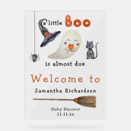 ハロウィーン幽霊ウェルカムベビーシャワー アクリルサイン