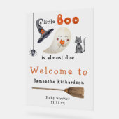 ハロウィーン幽霊ウェルカムベビーシャワー アクリルサイン (傾斜)