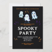 ハロウィーン幽霊オフィスパーティー業務企業の 招待状 (正面)