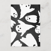 ハロウィーン幽霊オレンジ色の黒い本ベビー エンクロージャーカード (裏面)