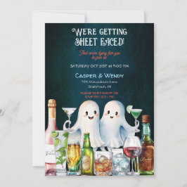 ハロウィーン幽霊カクテル 招待状