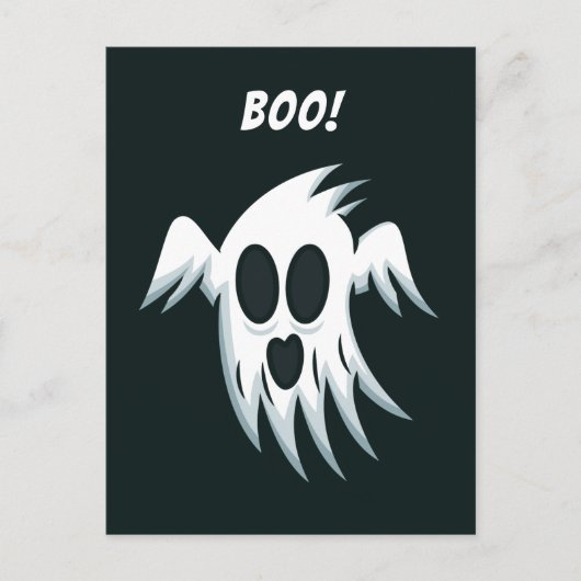 ハロウィーン幽霊カスタムはがき ポストカード (正面)