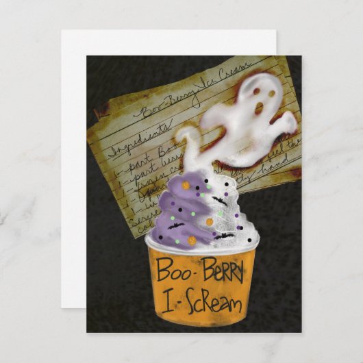 ハロウィーン幽霊カード シーズンカード (正面/裏面)