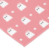 ハロウィーン幽霊ガールパターン誕生日ピンク テーブルクロス (アングル)