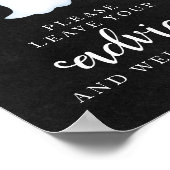 ハロウィーン幽霊ガールベビーシャワーアドバイスサイン ポスター (角)