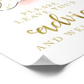 ハロウィーン幽霊ガールベビーシャワーアドバイスサイン ポスター (角)