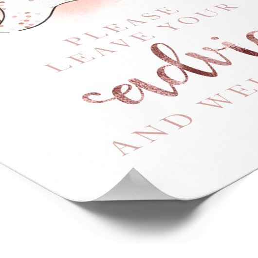 ハロウィーン幽霊ガールベビーシャワーアドバイスサイン ポスター (角)