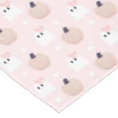 ハロウィーン幽霊ガール&オレンジパンプキンピンクタブレクル テーブルクロス (アングル)