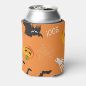 ハロウィーン幽霊キャットカボチャ模様 缶クーラー (缶裏面)