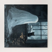 ハロウィーン幽霊キャット&スカルス ジグソーパズル (横)