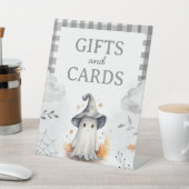 ハロウィーン幽霊ギフト及びカードテーブル看板 台座サイン (インサイチュ)