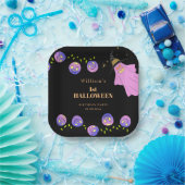 ハロウィーン幽霊ゴルムブラックベビーシャワーパーティー ペーパープレート (パーティー)