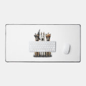 ハロウィーン幽霊ゴールデンレトリバードッグ デスクマット (キーボード&マウス)