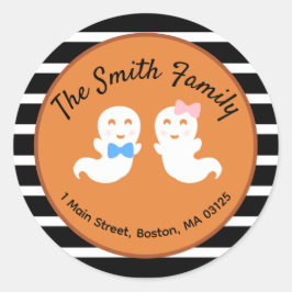 ハロウィーン幽霊ジェンダーリビール差出人住所 ラウンドシール