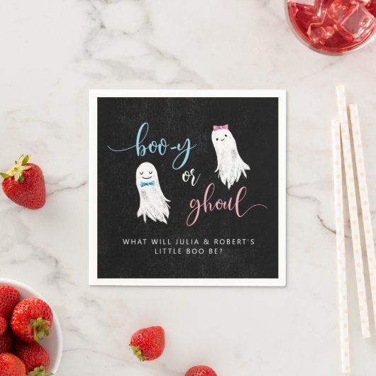 ハロウィーン幽霊ジェンダー公開パーティー スタンダードカクテルナプキン (インサイチュ)