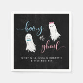 ハロウィーン幽霊ジェンダー公開パーティー スタンダードカクテルナプキン (正面)