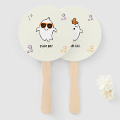 ハロウィーン幽霊ジェンダー投票ファンを明らかにする ハンドファン (正面&裏面)