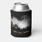 ハロウィーン幽霊ジャックオランタンとこうもり 缶クーラー (缶裏面)