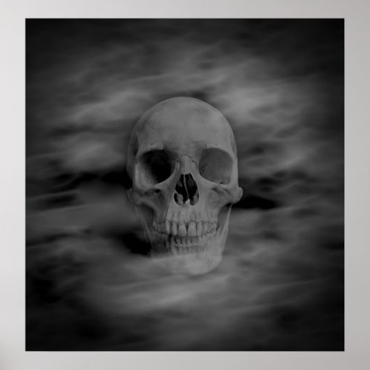 ハロウィーン幽霊スカル ポスター (正面)