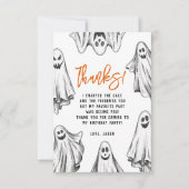 ハロウィーン幽霊スプオクトカキュラ誕生日サンキュー サンキューカード (正面)