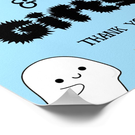 ハロウィーン幽霊スプキーカードとギフト感謝していユーザ ポスター (角)