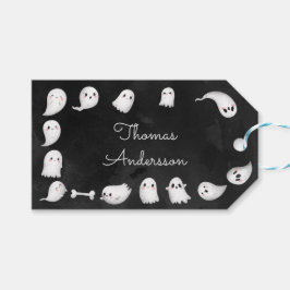 ハロウィーン幽霊スプーク子供の誕生日パーティー ギフトタグ