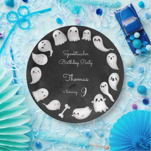 ハロウィーン幽霊スプーク子供の誕生日パーティー ペーパープレート (パーティー)