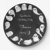 ハロウィーン幽霊スプーク子供の誕生日パーティー ペーパープレート (正面)