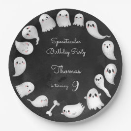 ハロウィーン幽霊スプーク子供の誕生日パーティー ペーパープレート