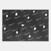 ハロウィーン幽霊スプーク子供の誕生日パーティー ラッピングペーパーシート (正面3)