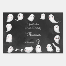 ハロウィーン幽霊スプーク子供の誕生日パーティー ラッピングペーパーシート