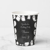 ハロウィーン幽霊スプーク子供の誕生日パーティー 紙コップ (裏面)