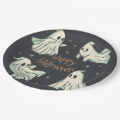 ハロウィーン幽霊スポオクタキュラーハッピーハローウィン ペーパープレート (アングル)