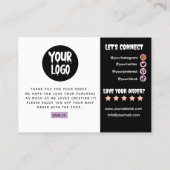 ハロウィーン幽霊スモールビ感謝していジネスユー 名刺 (裏面)