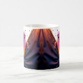 ハロウィーン幽霊スルーAジッパーデザイン コーヒーマグカップ (中央)
