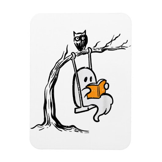 ハロウィーン幽霊ス読イングズ マグネット (縦)