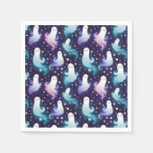 ハロウィーン幽霊ズリトル・ブー！ スタンダードカクテルナプキン (正面)