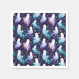 ハロウィーン幽霊ズリトル・ブー！ スタンダードカクテルナプキン