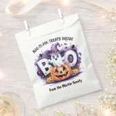 ハロウィーン幽霊トリックまたはトリート フェイバーバッグ (クリップ留めされた状態)