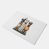 ハロウィーン幽霊ドイツシェパードドッグ ドアマット (アングル)