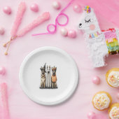 ハロウィーン幽霊ドイツシェパードドッグ ペーパープレート (パーティー)