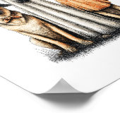 ハロウィーン幽霊ドイツシェパードドッグ ポスター (角)