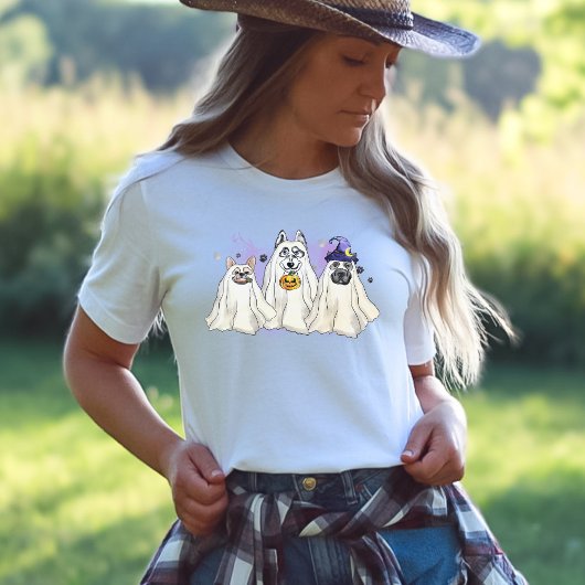 ハロウィーン幽霊ドッグコスチューム Tシャツ