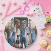 ハロウィーン幽霊ドッグ ペーパープレート (パーティー)