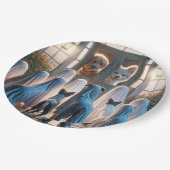 ハロウィーン幽霊ドッグ ペーパープレート (アングル)