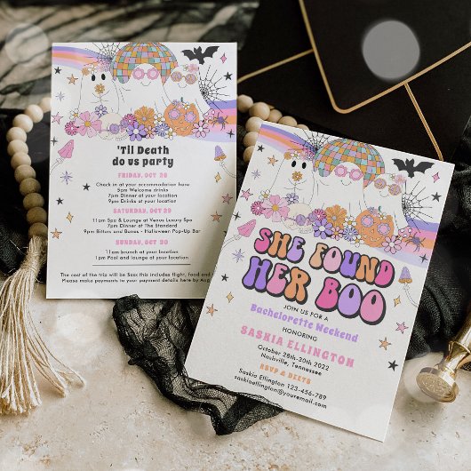 ハロウィーン幽霊バチェロレッテ彼女は彼女のブーを見つけた 招待状
