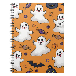 ハロウィーン幽霊パターンノートブック ノートブック