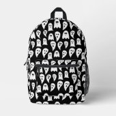 ハロウィーン幽霊パターン プリントバックパック (正面)