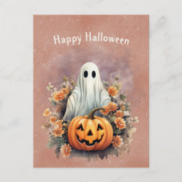 ハロウィーン幽霊パンプキンフェスティバル シーズンポストカード