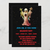 ハロウィーン幽霊パーティの招待状 招待状 (正面/裏面)